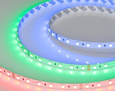 Светодиодная лента RT-B60-10mm 24V RGB (14.4 W/m, IP20, 5060, 5m) (Arlight, Открытый)