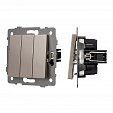 Механизм выключателя трехклавишный непроходной SWT-MK03-PL-GD-V (250V, 10A) (Arlight, -)