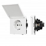Механизм розетки влагозащищённый SCT-TENDO-MCP-PL-WH (230V, 16A) (Arlight, Белый)