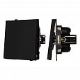 Механизм выключателя одноклавишный проходной SWT-TENDO-MKP1-SFPL-BK (230V, 10A) (Arlight, Матовый черный)