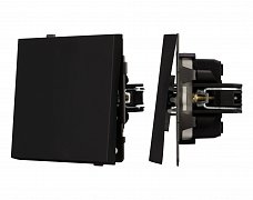 Механизм выключателя одноклавишный проходной SWT-TENDO-MKP1-SFPL-BK (230V, 10A) (Arlight, Матовый черный)