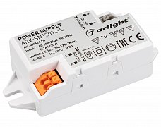 Блок питания ARV-SN12012-C (12V, 1A, 12W) (Arlight, IP20 Пластик, 3 года)