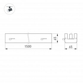 Светильник LGD-LUNGO-4TR-L1500-51W-75W Day4000 (Черный, 120 deg, 230V) (Arlight, IP20 Металл, 5 лет)