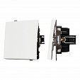 Механизм выключателя одноклавишный непроходной SWT-TENDO-MK01-PL-WH (230V, 10A) (Arlight, Белый)