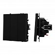 ARL NOBE Выключатель 3 кл софт-тач черный оникс SWT-MK03-SFPL-BK (250V, 10A) (Arlight, -)