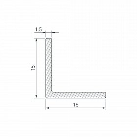 Уголок ARH-W15x15x1,5-3000 BLACK (Arlight, Алюминий)