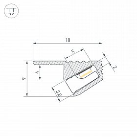 Профиль SL-MINI-SHELF-H9-2000 ANOD OLIVE GREY (Arlight, Алюминий)
