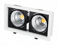 Светильник CL-KARDAN-S283x152-2x25W Day4000 (WH-BK, 30 deg) (Arlight, IP20 Металл, 3 года)