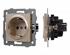 Механизм электрической розетки SCT-MEU1-PL-GD-V (250V, 16A) (Arlight, -)