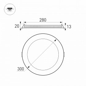Светильник DL-300A-25W White (Arlight, Открытый)