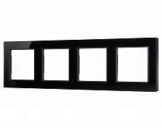 Рамка стеклянная FRM-GLARE-GS-4-BK (Arlight, -)