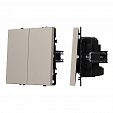 ARL NOBE Выключатель перекрёстный 2 кл софт-тач кашемир SWT-MKX2-SFPL-CA (250V, 10A) (Arlight, -)