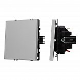 ARL NOBE Выключатель проходной 1 кл софт-тач никель SWT-MKP1-SFPL-IS (250V, 10A) (Arlight, -)