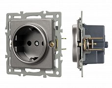 Механизм электрической розетки SCT-GP-MEU-PL-GR (250V, 16A) (Arlight, -)