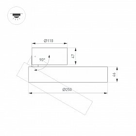 Светильник SP-RONDO-FLAP-R250-30W Day4000 (BK, 110 deg) (Arlight, IP40 Металл, 3 года)