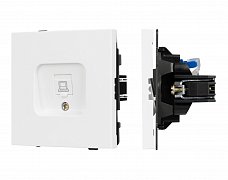 Механизм компьютерной розетки SCT-TENDO-MPC1-PL-WH (RJ-45, CAT6) (Arlight, Белый)