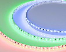 Светодиодная лента RT-G120-5mm 24V RGB (7.5 W/m, IP20, 3838, 5m) (Arlight, узкая)