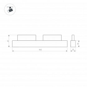 Светильник MAG-ORIENT-LASER-L465-16W Warm3000 (Черный, 24 deg, 48V, DALI) (Arlight, IP20 Металл, 5 лет)