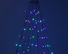 Светодиодная гирлянда Лучи Смарт ARD-GALA-CLASSIC-1800-BLACK-180LED RGB (230V, 3.6W, Tuya Wi-Fi) (Ardecoled, IP65)