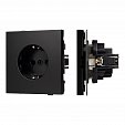 Механизм электрической розетки SCT-TENDO-MEU1-PL-BK (230V, 16A) (Arlight, Черный)