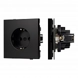 Механизм электрической розетки SCT-TENDO-MEU1-PL-BK (230V, 16A) (Arlight, Черный)