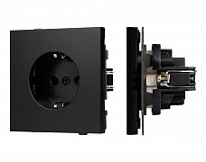 Механизм электрической розетки SCT-TENDO-MEU1-PL-BK (230V, 16A) (Arlight, Черный)
