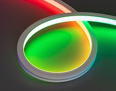 Лента герметичная DMX MOONLIGHT-TOP-B84-13x12mm 24V RGB-PX7 (18 W/m, IP67, 5m, wire x2) (Arlight, Вывод прямой, 2 года)