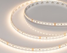 Светодиодная лента RT-A128-8mm 24V Warm3000 (10 W/m, IP20, 5m) (Arlight, высок.эфф.150 лм/Вт)