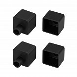 Заглушка WPH-FLEX-1616 BLACK с отверстием (Arlight, Силикон)