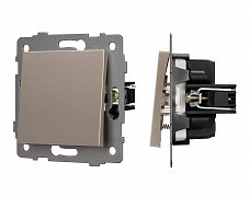 Механизм выключателя одноклавишный самовозвратный SWT-MKR1-PL-GD-V (250V, 10A) (Arlight, -)