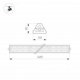 Светильник SP-LAGERN-L1500-250W Day5000 (WH, 50х90 deg, 230V) (Arlight, IP65 Металл, 5 лет)