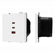 ARL NOBE USB Розетка тип А+С+С софт-тач белый кварц SCT-MUACC-SFPL-FC-WH (65W, QC3) (Arlight, -)