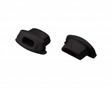 Заглушка ARH-BENT-W11 BLACK с отверстием (Arlight, Пластик)