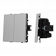 ARL NOBE Выключатель перекрёстный 2 кл софт-тач никель SWT-MKX2-SFPL-IS (250V, 10A) (Arlight, -)