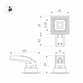 Светильник MS-RIALTO-TRIMLESS-S40x40-9W Day4000 (WH, 36deg, 230V) (Arlight, IP20 Металл, 5 лет)