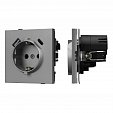 Механизм розетки с USB зарядкой SCT-TENDO-MUAC-PL-GR (230V, 16A) (Arlight, Графитовый)